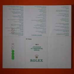 Rolex Garantía Submariner 16610 Punched 2000