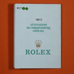 Rolex Garantía Submariner 16610 Punched 2000