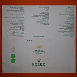 Rolex Garantía Submariner 16800 Punched 1988
