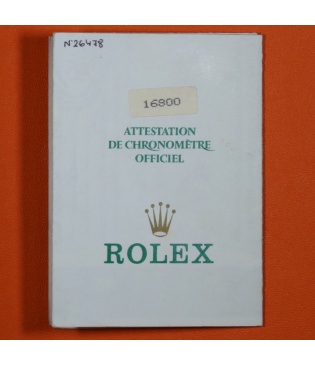 Rolex Garantía Submariner 16800 Punched 1988