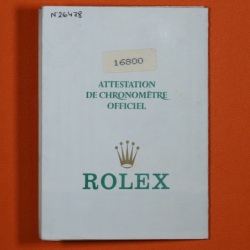 Rolex Garantía Submariner 16800 Punched 1988
