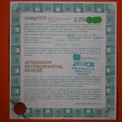 Rolex Garantía Submariner Mixto 16613 Punched 1989