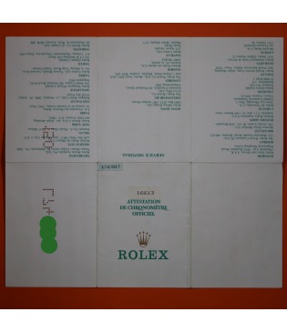 Rolex Garantía Submariner Mixto 16613 Punched 1989