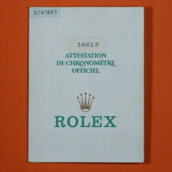 Rolex Garantía Submariner Mixto 16613 Punched 1989