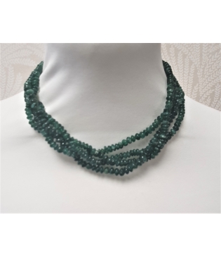 Collar bisuteria piedras verdes