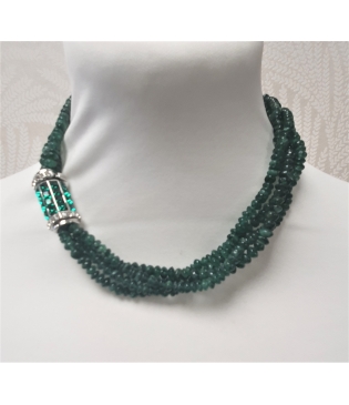 Collar bisuteria piedras verdes