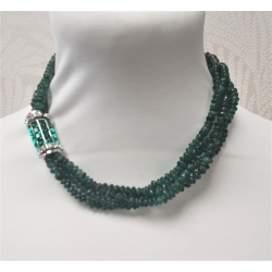 Collar bisuteria piedras verdes