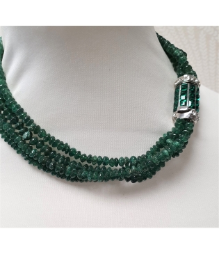 Collar bisuteria piedras verdes