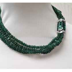 Collar bisuteria piedras verdes
