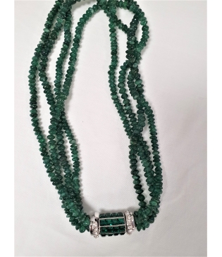 Collar bisuteria piedras verdes
