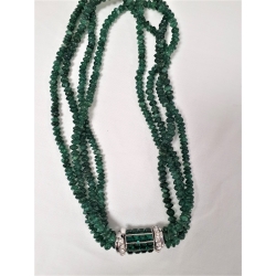 Collar bisuteria piedras verdes